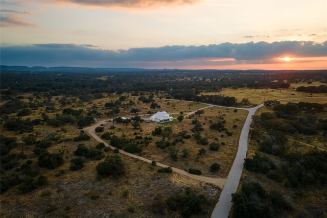 bird's eye view featuring a rural view