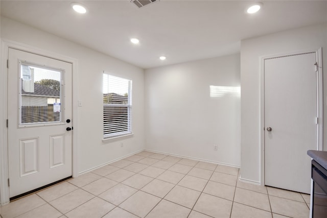 view of tiled foyer entrance