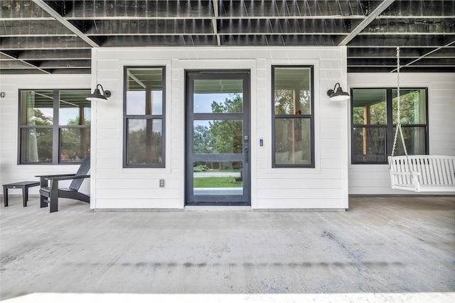 view of doorway to property