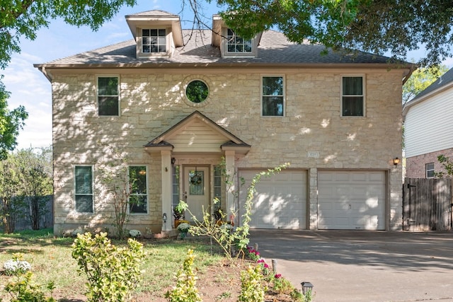 view of front of house featuring a garage