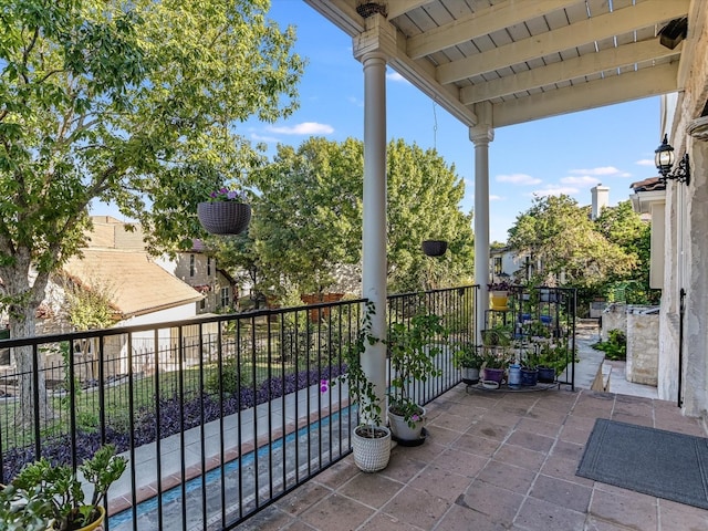 view of balcony