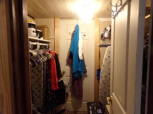 view of walk in closet