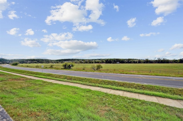 view of street featuring a rural view