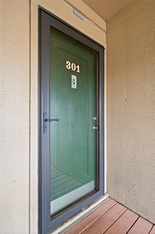 view of doorway to property