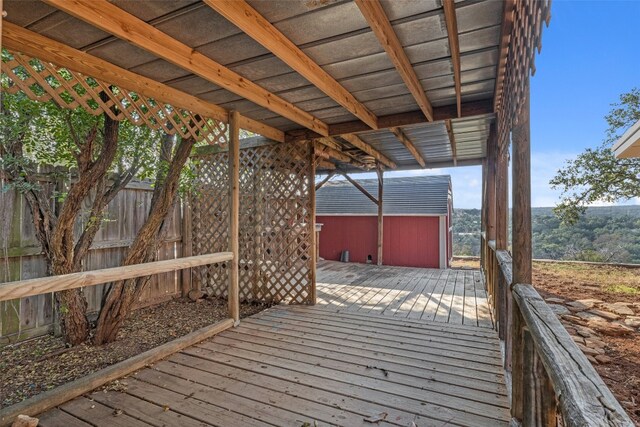 view of wooden deck