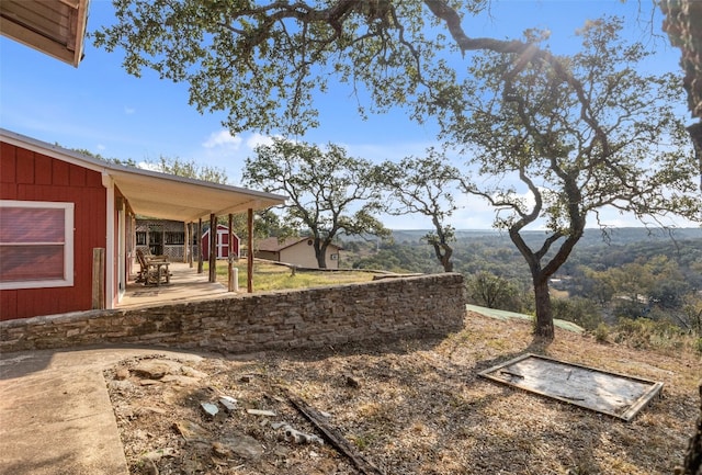 view of yard with a patio