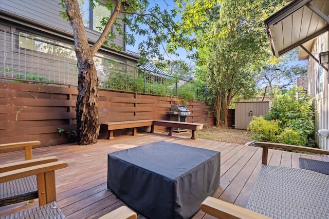 1503 Juliet St, Austin, TX 78704 - wooden deck with a shed