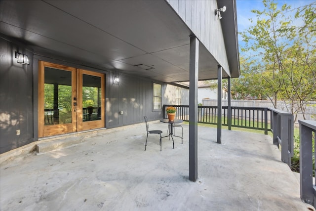 view of patio with french doors