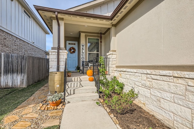 view of doorway to property