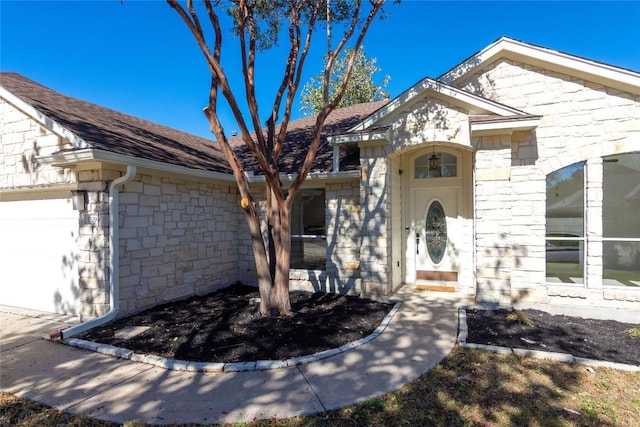 1709 Todd Ln, Cedar Park, TX 78613 - ranch-style home featuring stone siding, an attached garage, and roof with shingles