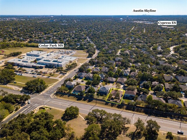 1709 Todd Ln, Cedar Park, TX 78613 - aerial view of property's location with property parcel outlined