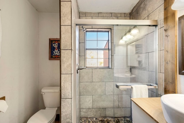 9301 Terlingua Ranch Rd Unit 8025, Alpine, TX 79852 - bathroom featuring vanity, toilet, and a shower with shower door