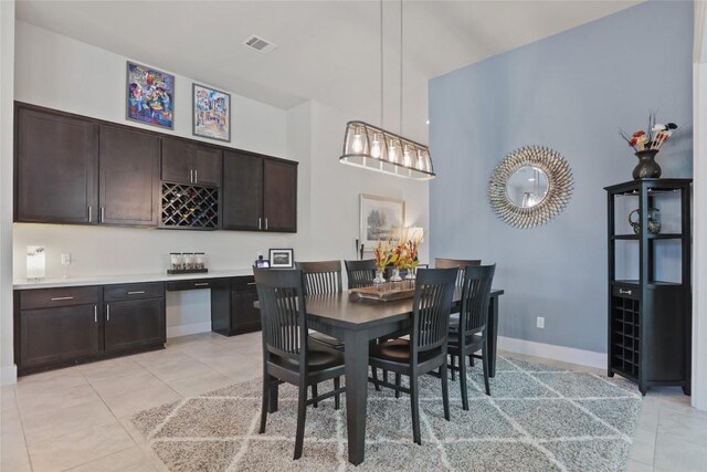 view of tiled dining space