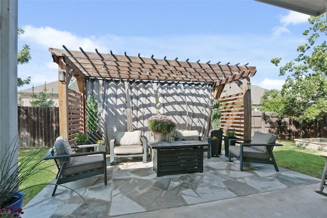 view of patio / terrace with a pergola