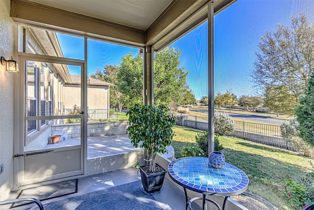 view of sunroom / solarium