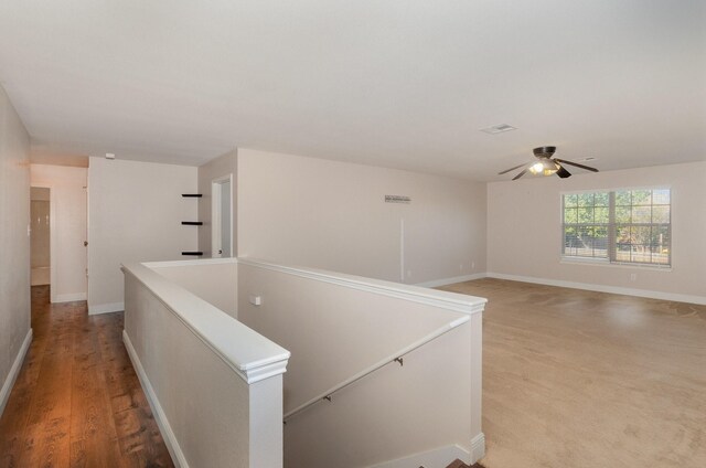 corridor featuring light hardwood / wood-style floors