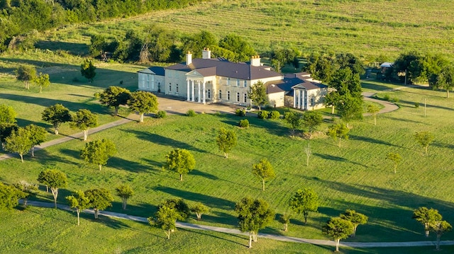 drone / aerial view featuring a rural view