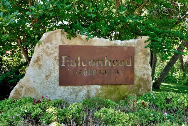 view of community sign