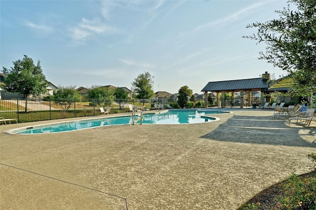 view of pool with a patio area