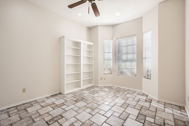 empty room with ceiling fan