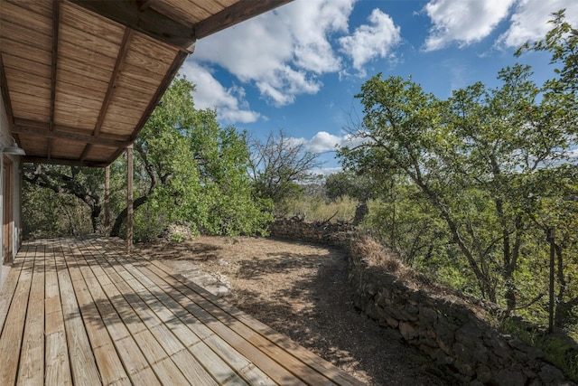 view of wooden terrace