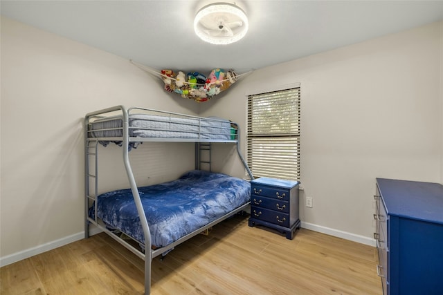 bedroom featuring light hardwood / wood-style flooring