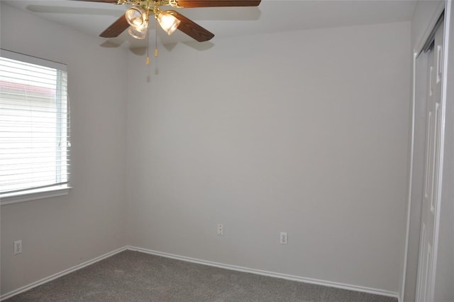 12817 Paloma Blanca Way, Del Valle, TX 78617 - carpeted empty room with a ceiling fan and baseboards