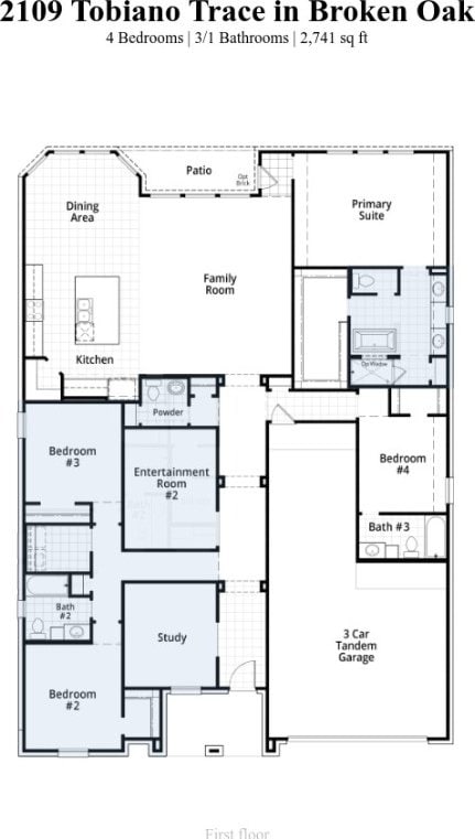 2109 Tobiano Trce, Georgetown, TX 78633 - floor plan / room layout