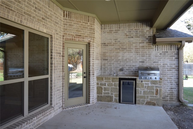 view of patio / terrace with area for grilling and grilling area