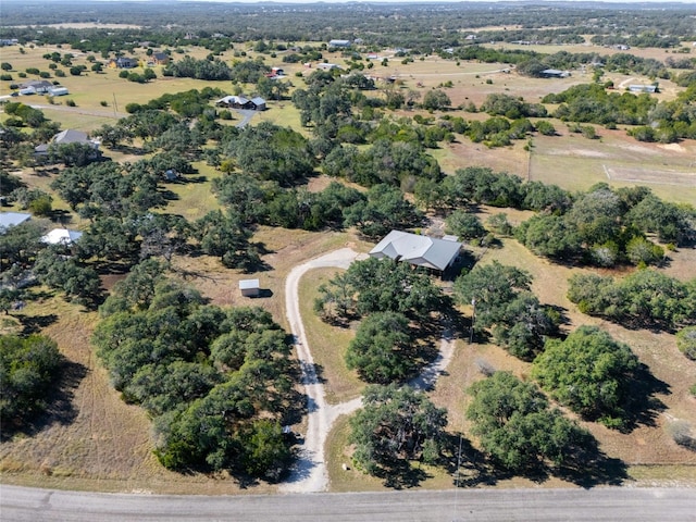 aerial view with a rural view