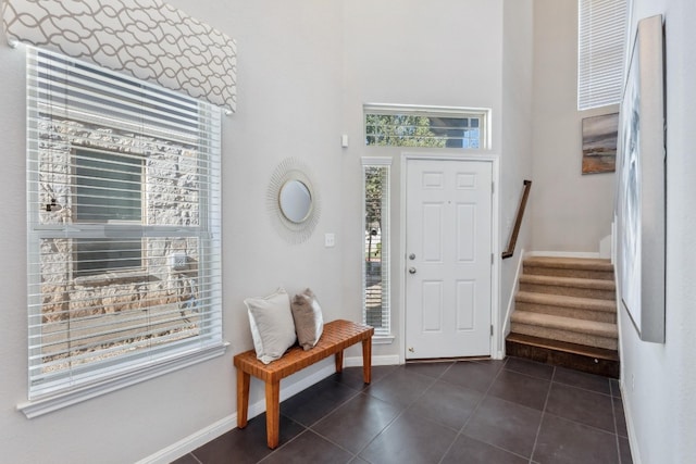 view of tiled entrance foyer