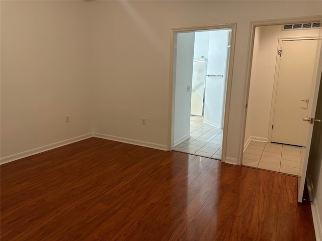 empty room featuring light wood-type flooring