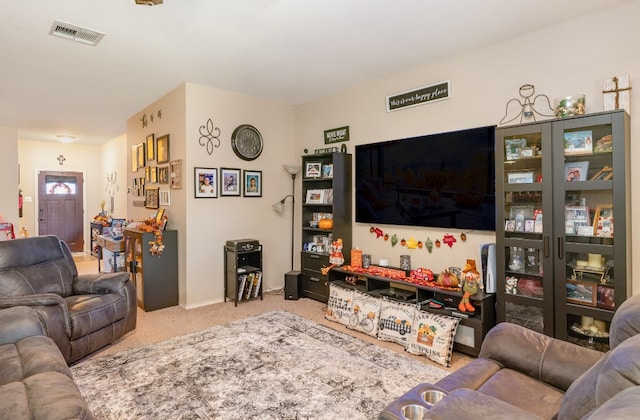 view of carpeted living room