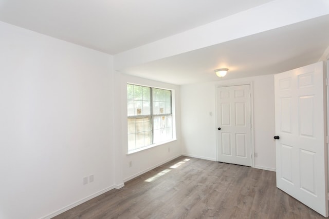 empty room featuring light hardwood / wood-style flooring