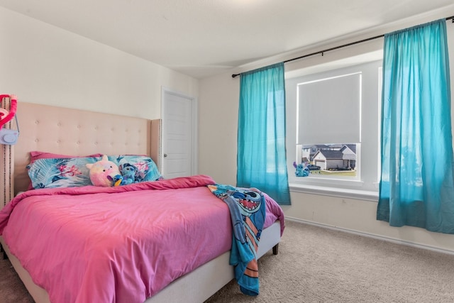 bedroom with carpet floors