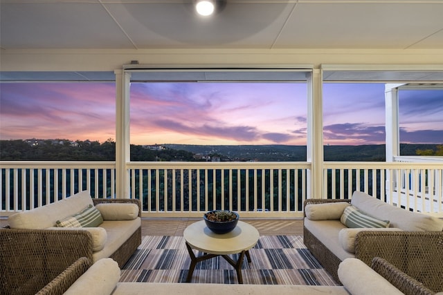 view of sunroom