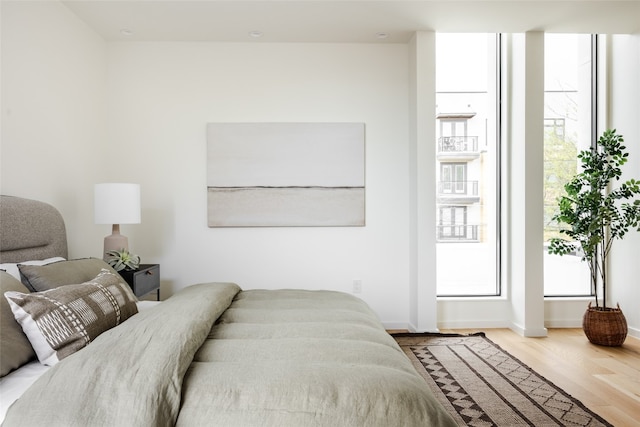 bedroom featuring hardwood / wood-style floors