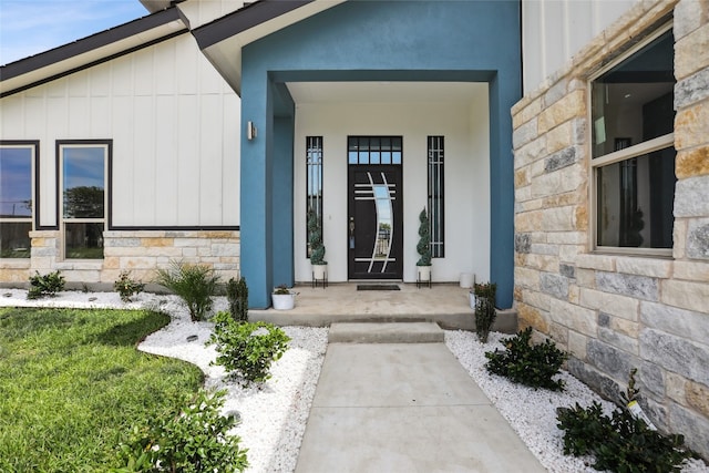 view of doorway to property