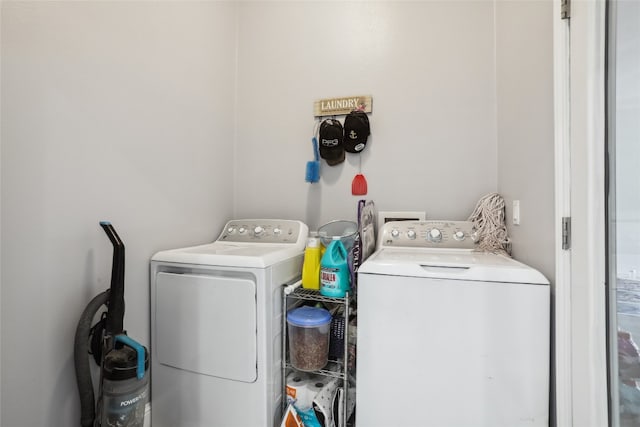 laundry area with washer and clothes dryer