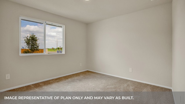 view of carpeted spare room