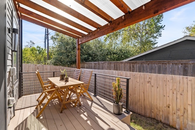 view of wooden deck