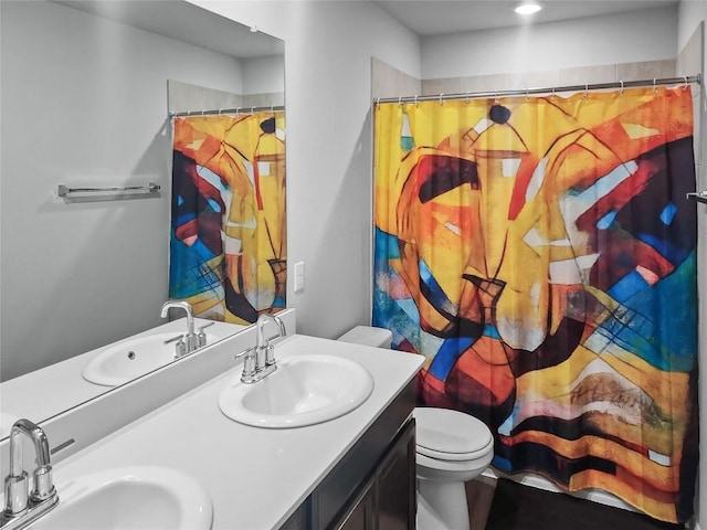 11303 Copper Spring Dr Unit 87, Austin, TX 78748 - full bathroom with double vanity and a shower with curtain