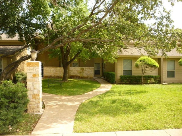 view of front of house with a front yard