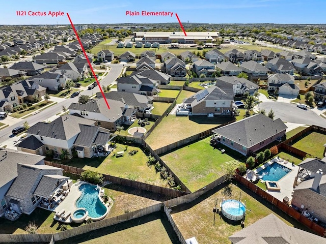 birds eye view of property