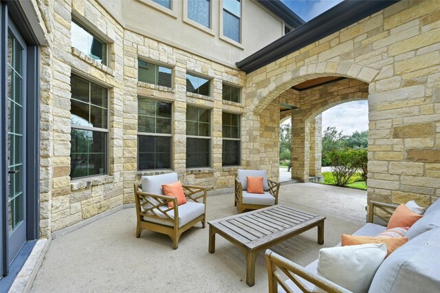 12920 Zen Gardens Way, Austin, TX 78732 - view of patio / terrace with outdoor lounge area