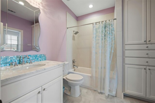 12920 Zen Gardens Way, Austin, TX 78732 - bathroom with vanity and shower / bath combination with curtain