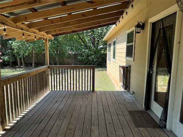 view of wooden terrace