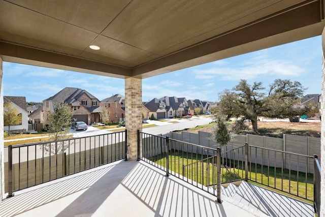 view of patio / terrace with a balcony