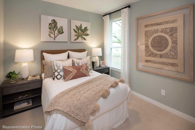 view of carpeted bedroom