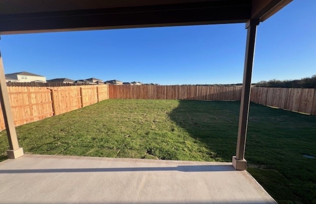 view of yard with a patio